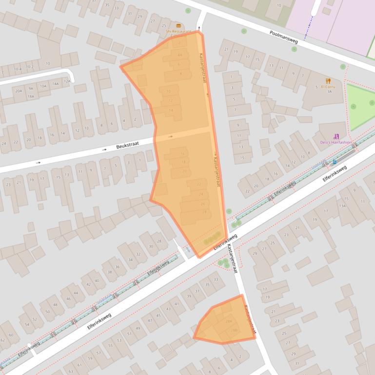 Kaart van postcodegebied 7545HX.