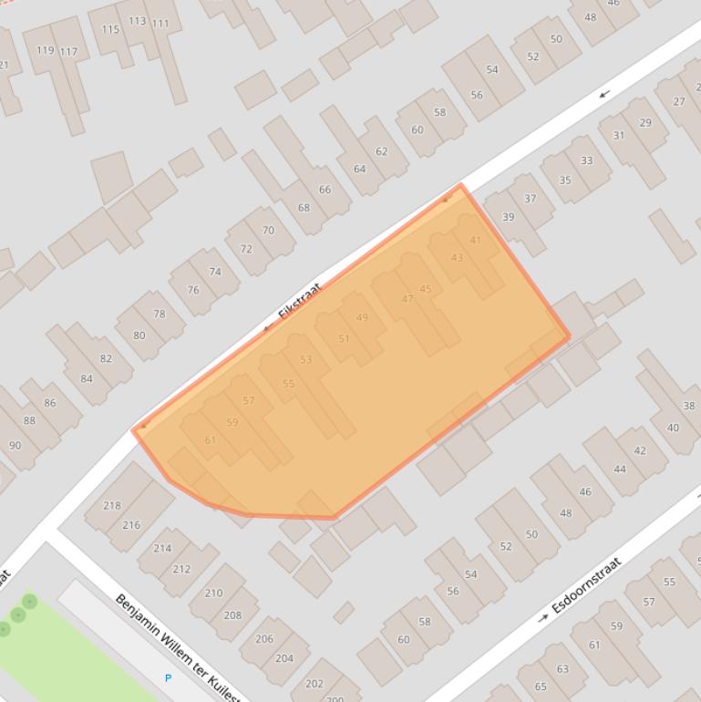 Kaart van postcodegebied 7545JB.