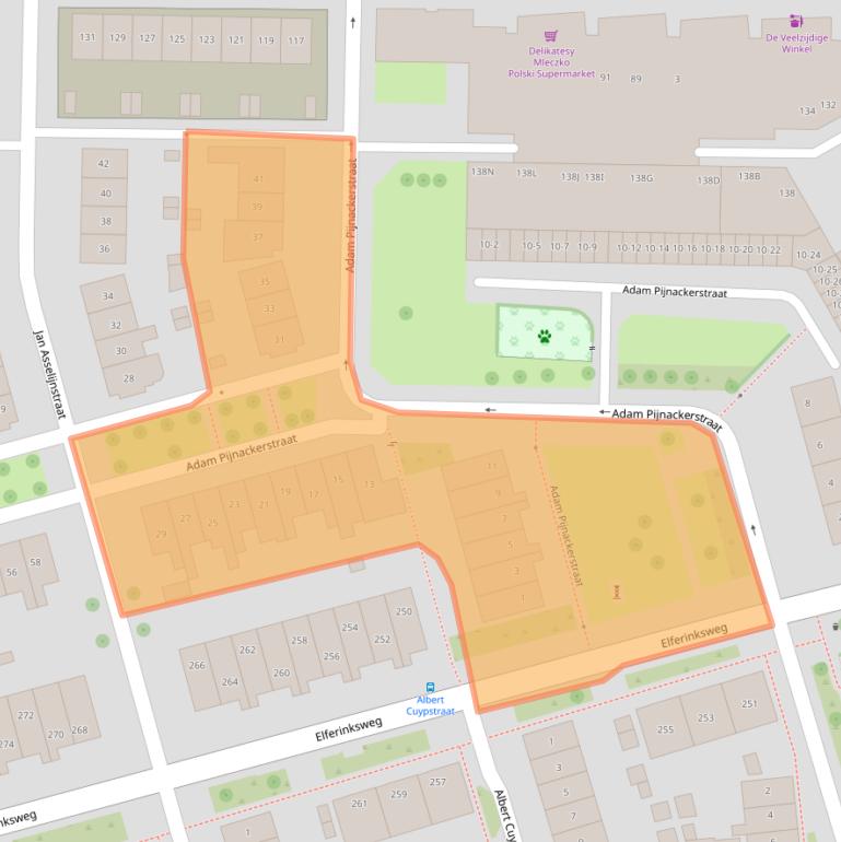 Kaart van postcodegebied 7545JJ.