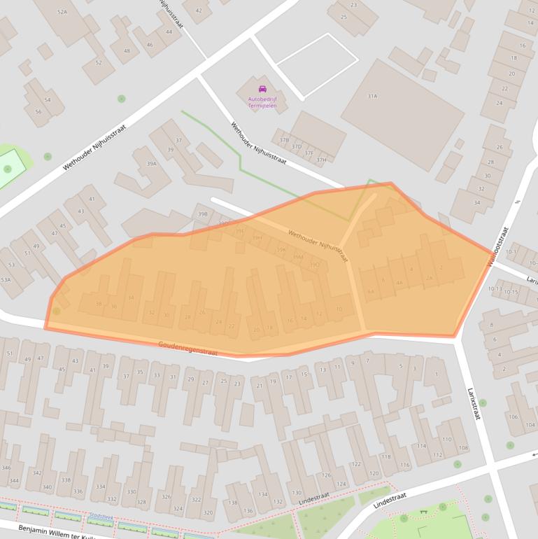 Kaart van postcodegebied 7545JZ.