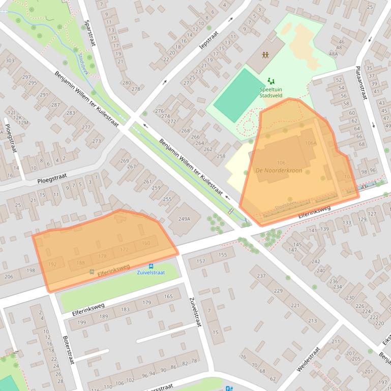 Kaart van postcodegebied 7545KJ.