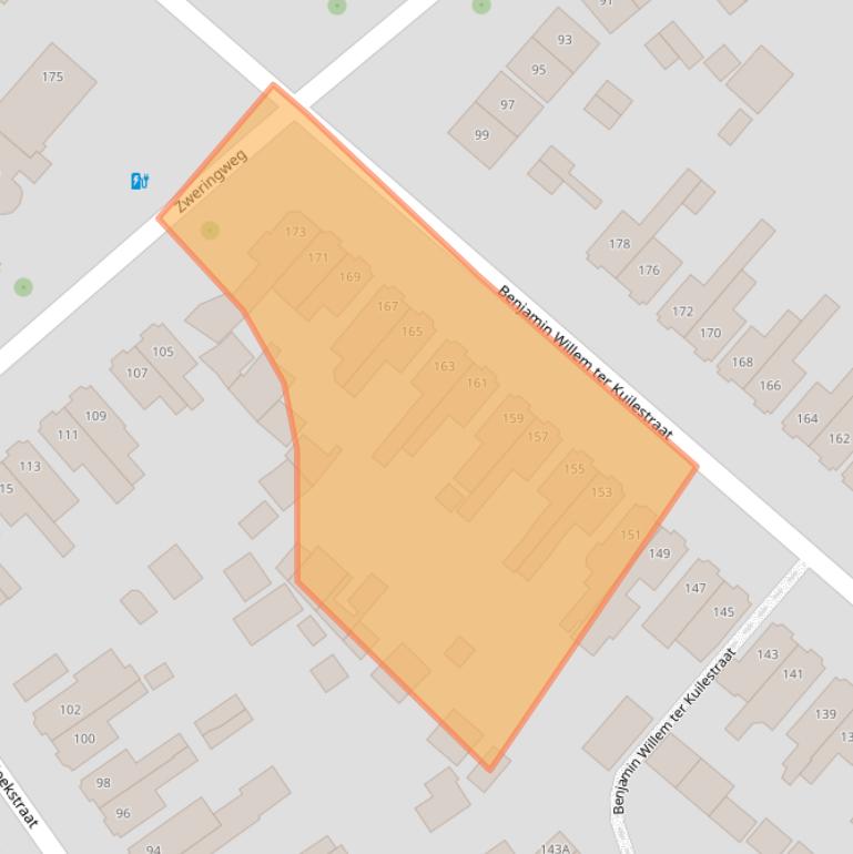 Kaart van postcodegebied 7545KP.