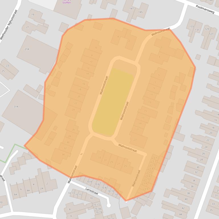 Kaart van postcodegebied 7545KZ.