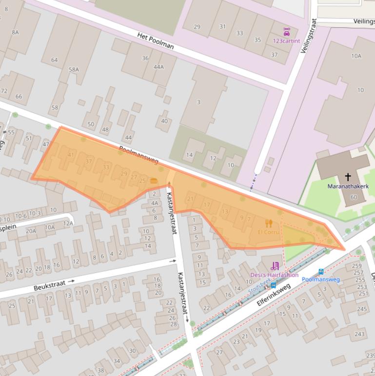 Kaart van postcodegebied 7545LL.