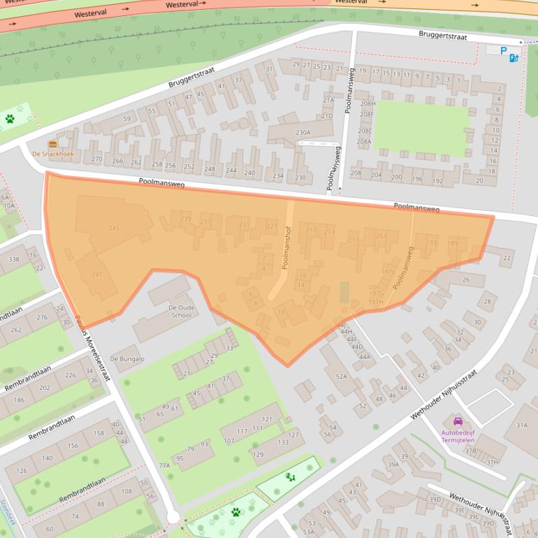 Kaart van postcodegebied 7545LR.