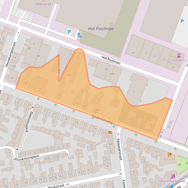 Kaart van postcodegebied 7545LS.