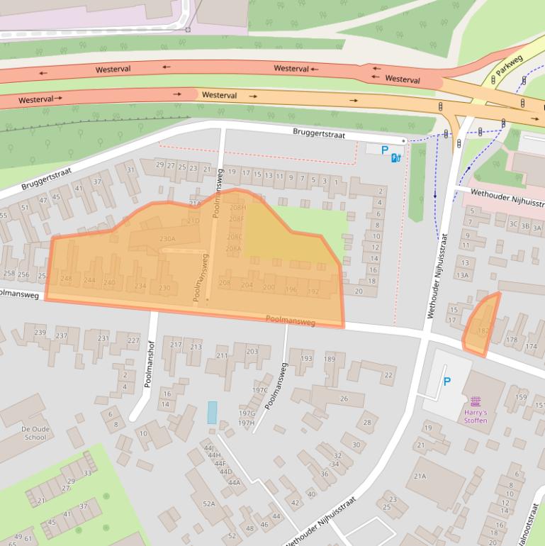 Kaart van postcodegebied 7545LW.