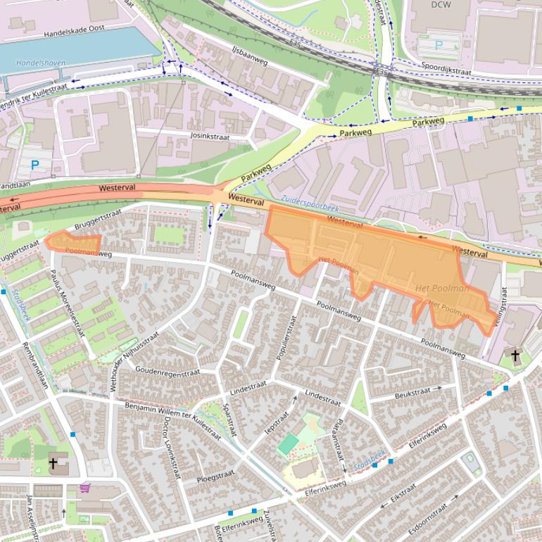 Kaart van postcodegebied 7545LX.