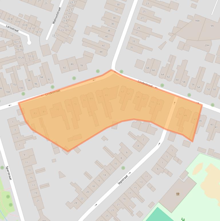 Kaart van postcodegebied 7545MB.