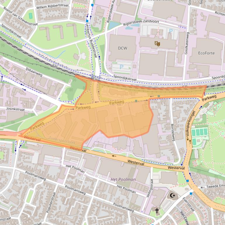 Kaart van postcodegebied 7545MV.