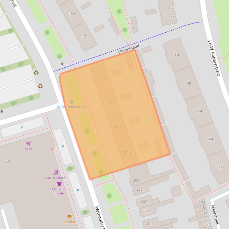 Kaart van postcodegebied 7545NE.