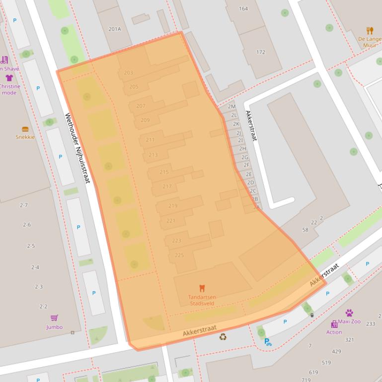 Kaart van postcodegebied 7545NG.