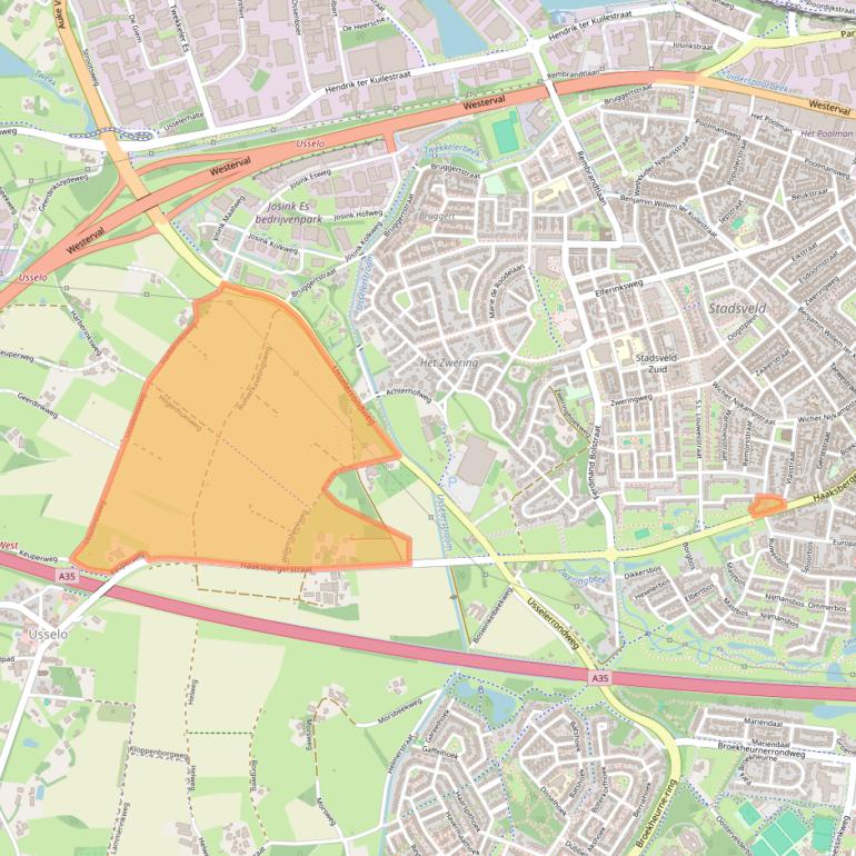 Kaart van postcodegebied 7545PG.