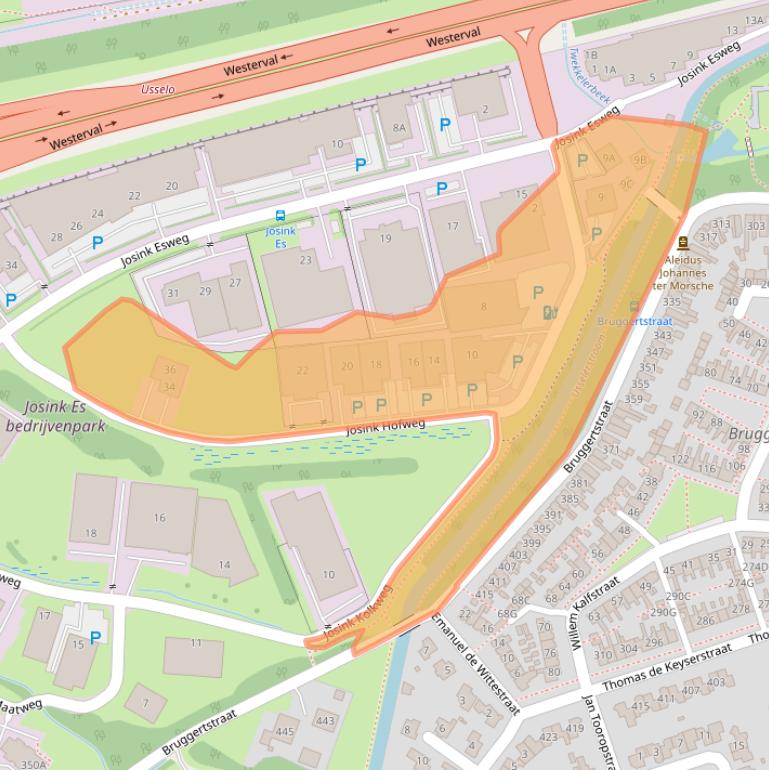 Kaart van postcodegebied 7545PP.