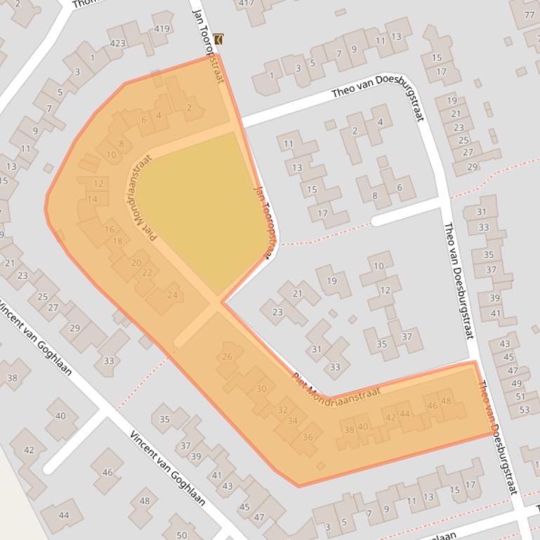 Kaart van postcodegebied 7545RK.