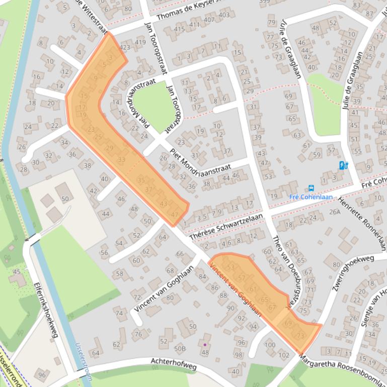 Kaart van postcodegebied 7545RL.