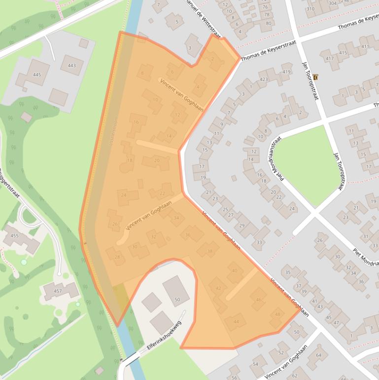 Kaart van postcodegebied 7545RN.