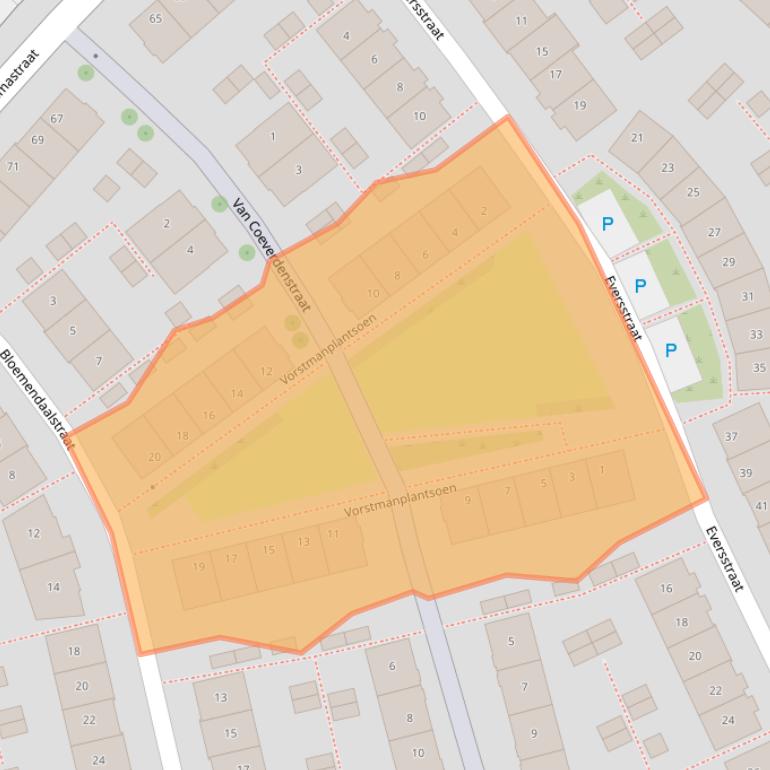 Kaart van postcodegebied 7545SB.