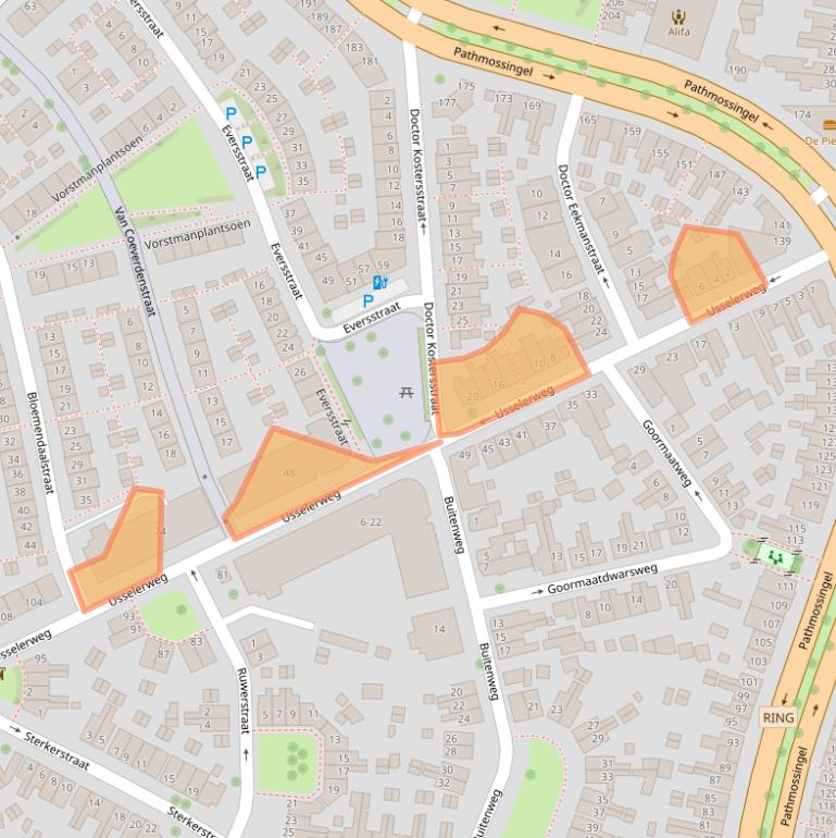 Kaart van postcodegebied 7545SG.