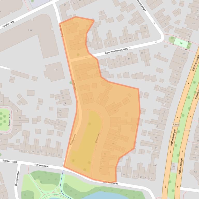 Kaart van postcodegebied 7545SN.