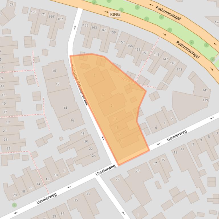 Kaart van postcodegebied 7545SR.