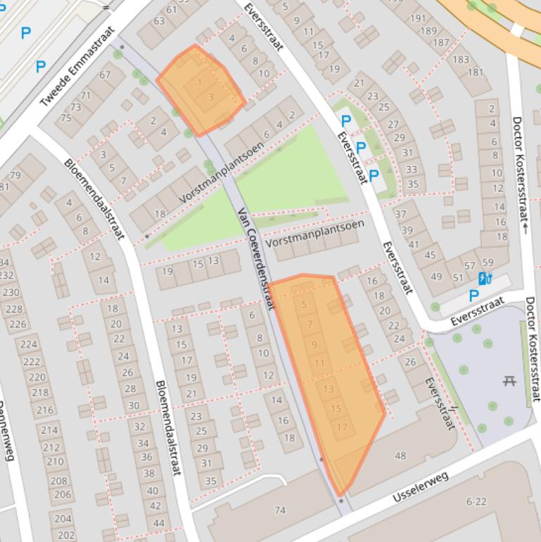 Kaart van postcodegebied 7545SV.