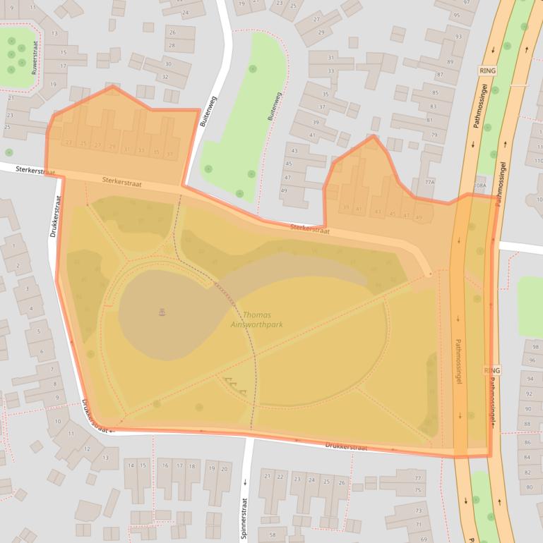 Kaart van postcodegebied 7545TG.