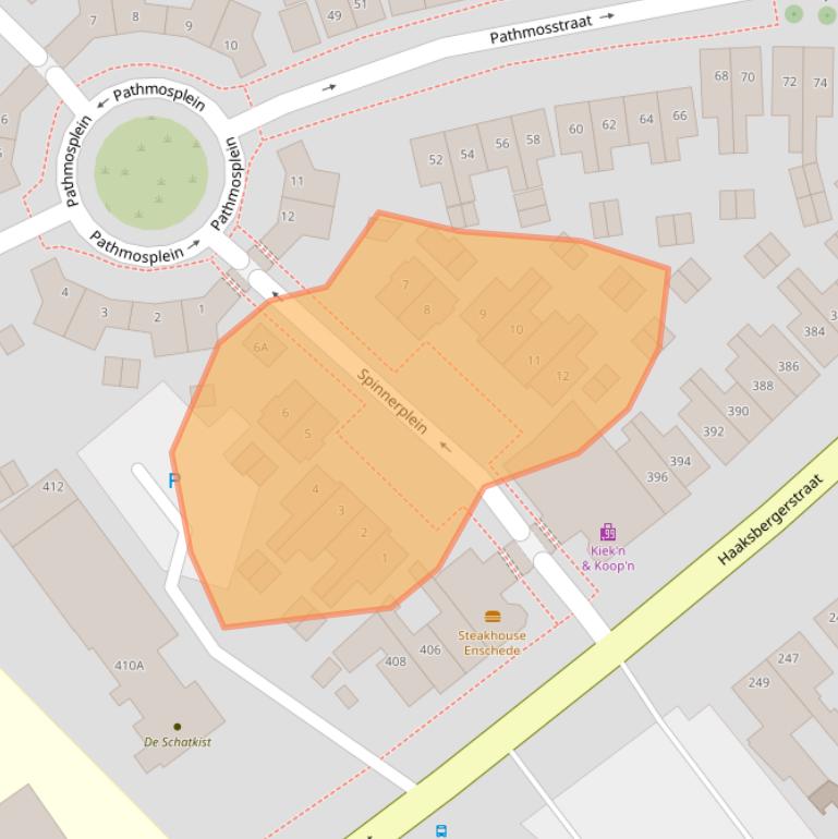 Kaart van postcodegebied 7545TV.