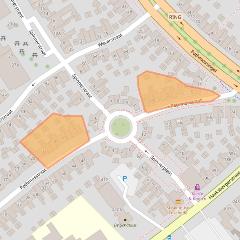 Kaart van postcodegebied 7545VK.