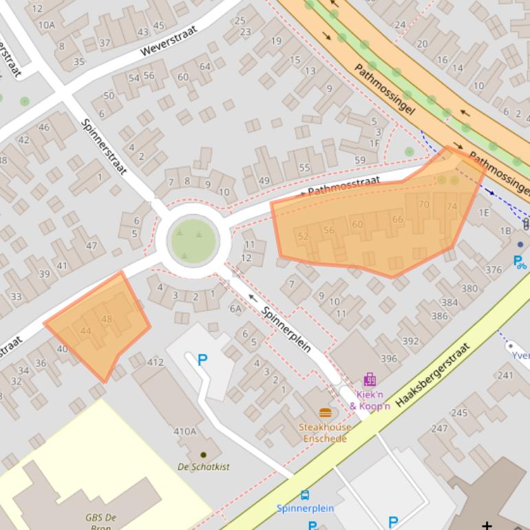 Kaart van postcodegebied 7545VM.