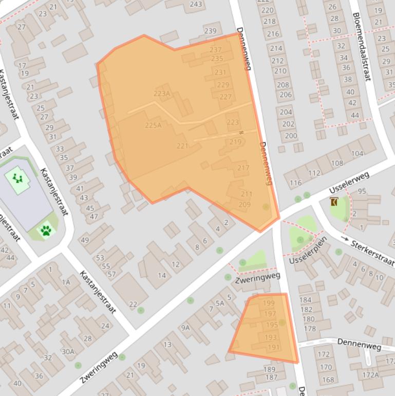 Kaart van postcodegebied 7545WE.