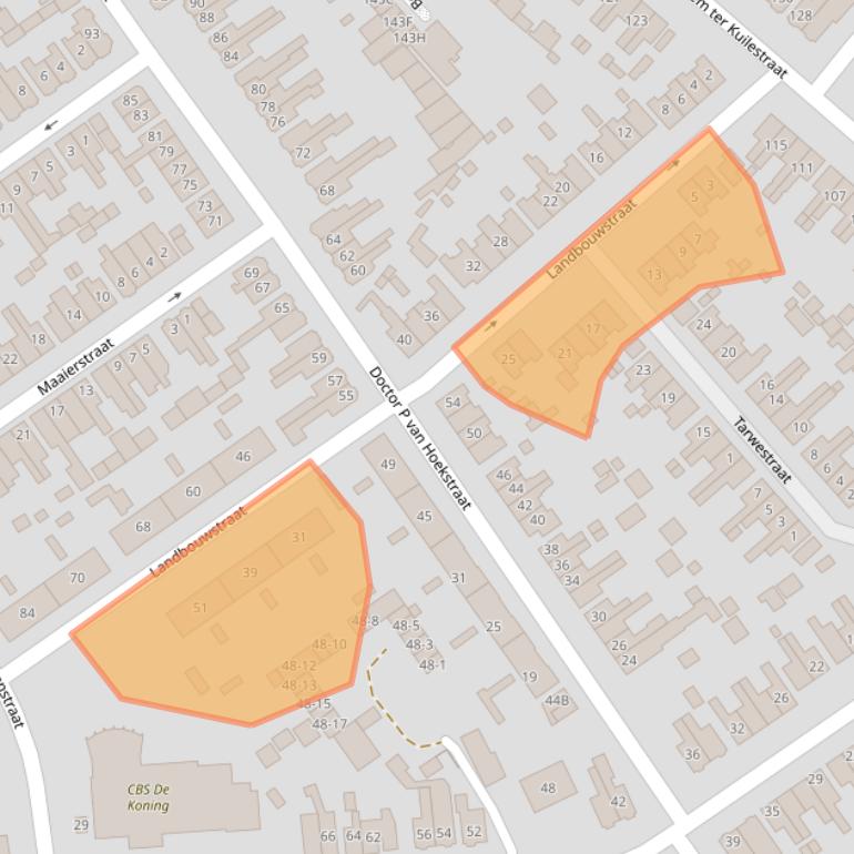Kaart van postcodegebied 7545WR.