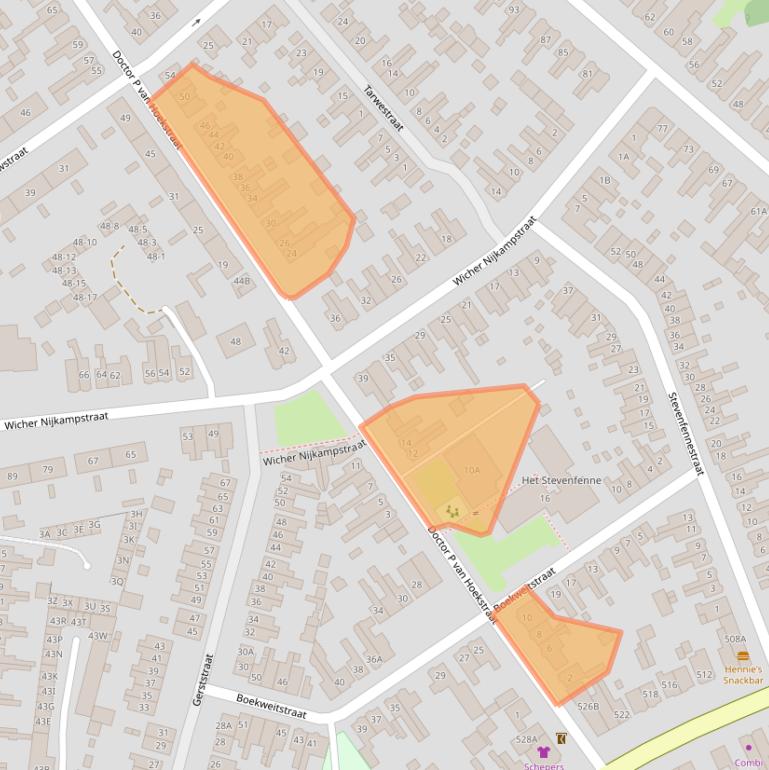 Kaart van postcodegebied 7545XA.