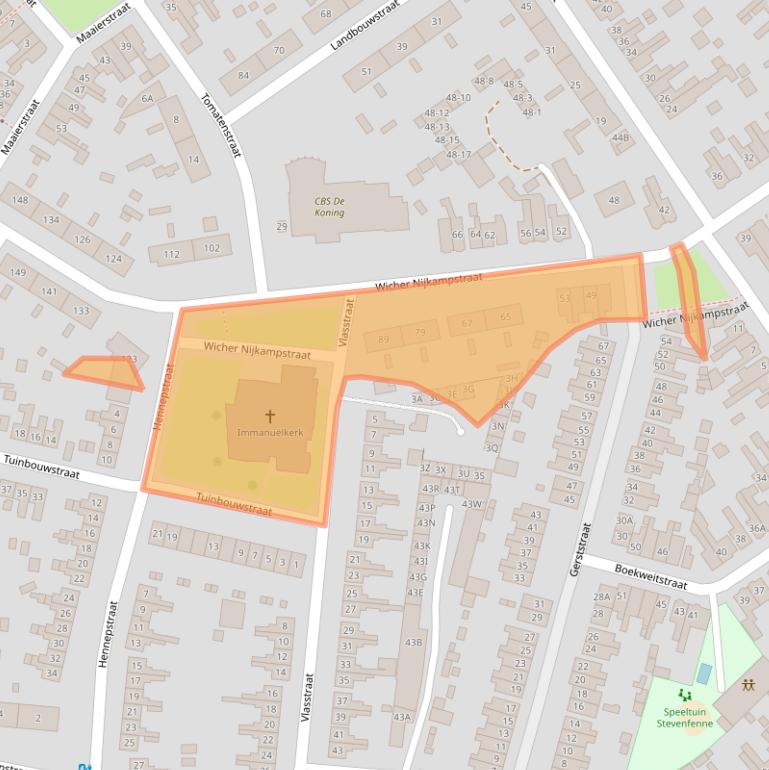 Kaart van postcodegebied 7545XP.