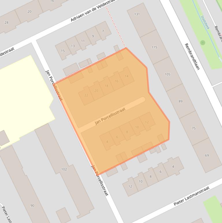 Kaart van postcodegebied 7545XZ.