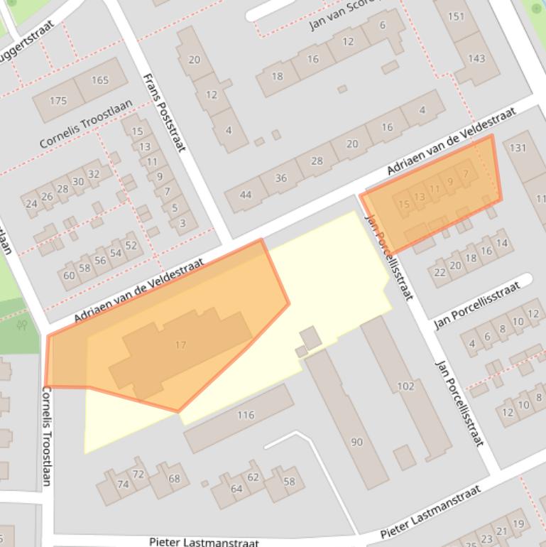 Kaart van postcodegebied 7545ZC.