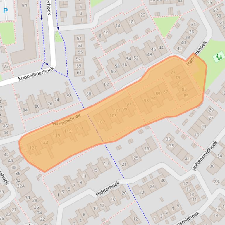 Kaart van postcodegebied 7546AG.