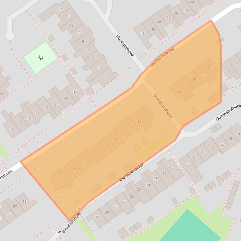 Kaart van postcodegebied 7546BD.