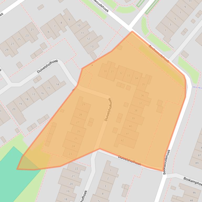 Kaart van postcodegebied 7546BK.