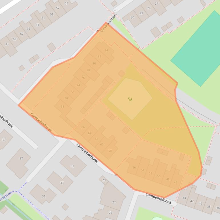 Kaart van postcodegebied 7546BM.