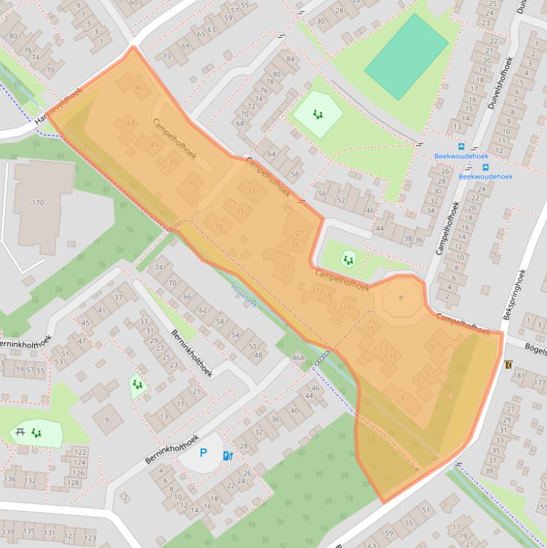 Kaart van postcodegebied 7546BN.