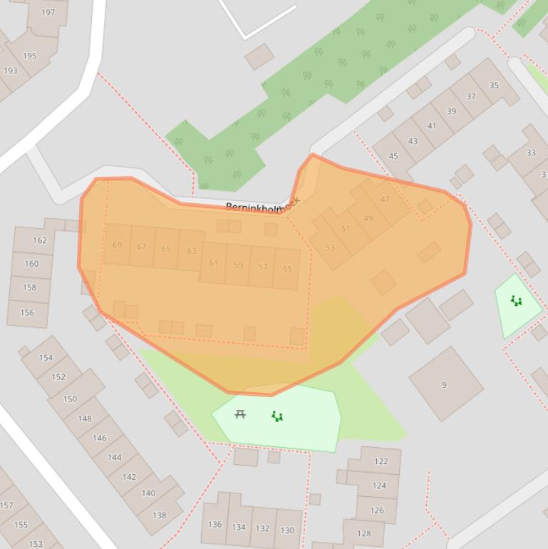 Kaart van postcodegebied 7546CD.