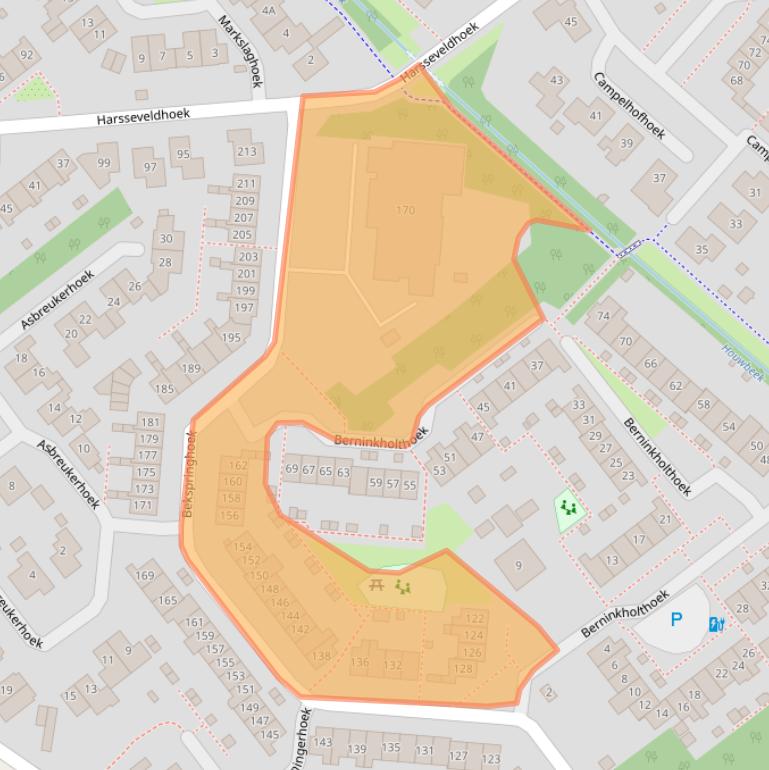 Kaart van postcodegebied 7546CL.