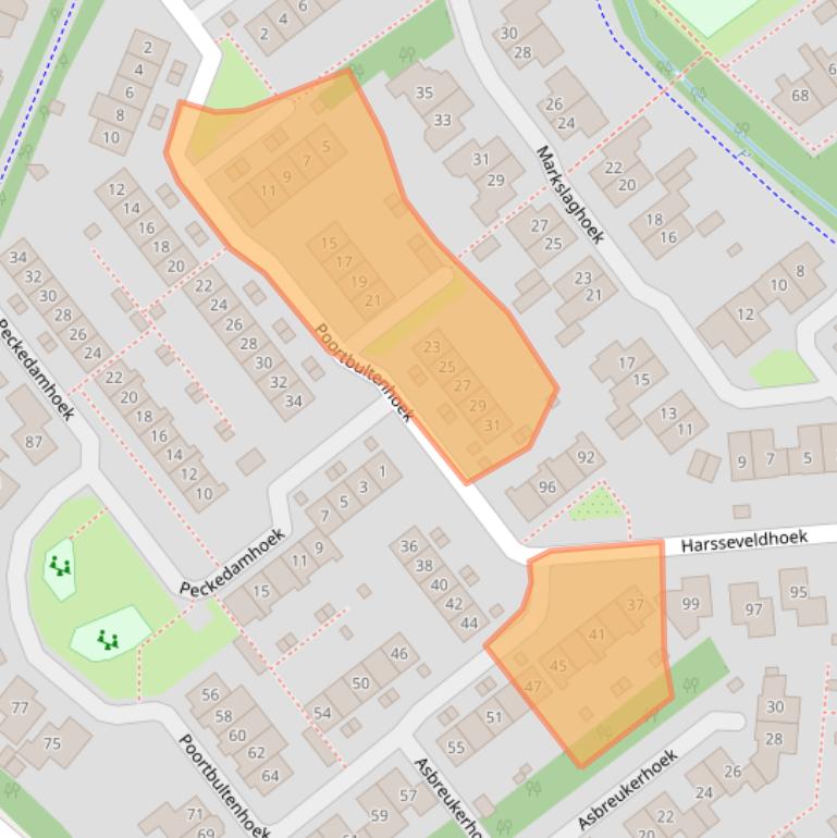 Kaart van postcodegebied 7546CS.