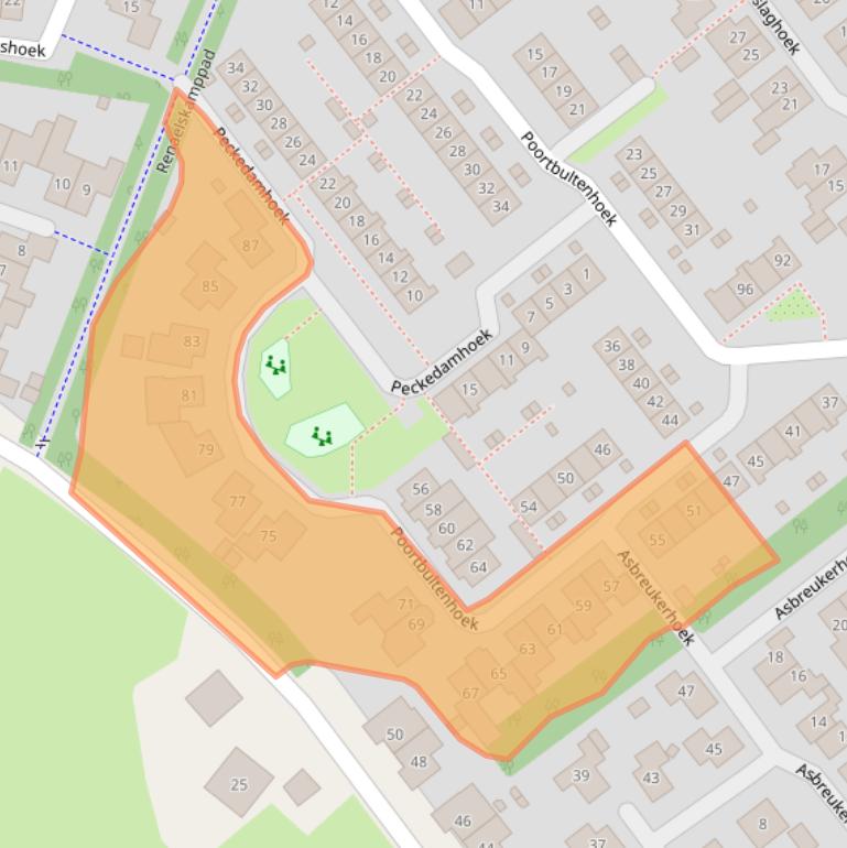 Kaart van postcodegebied 7546CT.