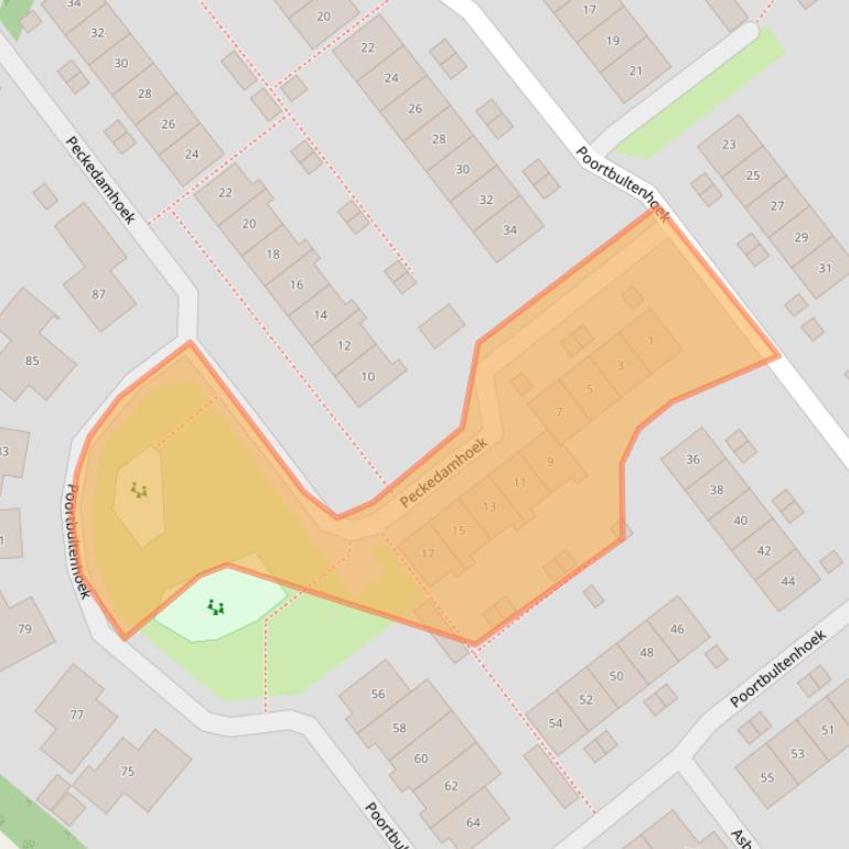 Kaart van postcodegebied 7546CX.