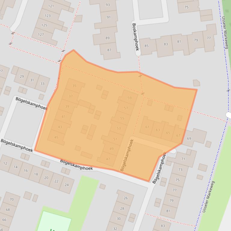 Kaart van postcodegebied 7546DG.