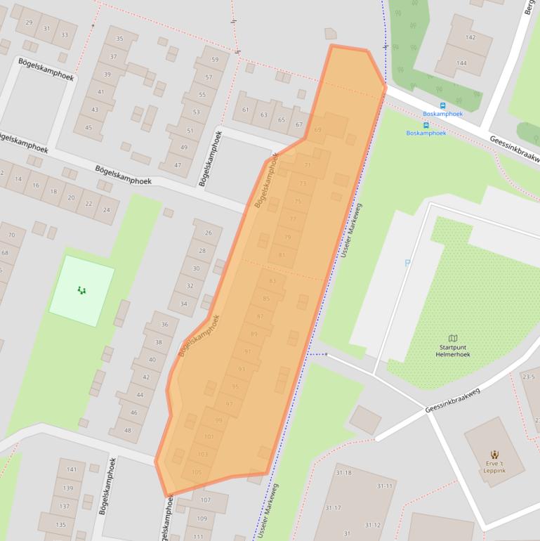 Kaart van postcodegebied 7546DH.