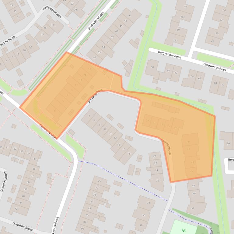 Kaart van postcodegebied 7546DN.