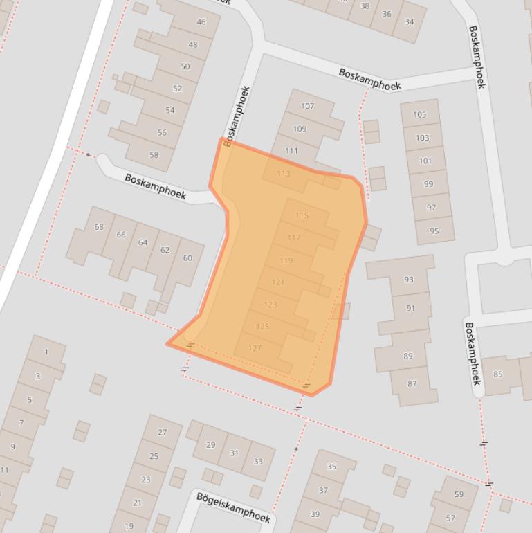 Kaart van postcodegebied 7546DS.